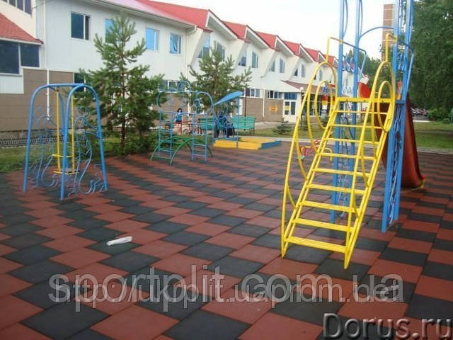 Гумове підлогове покриття для дитячих майданчиків, фото 1
