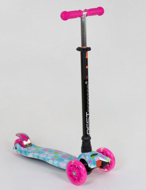 Самокат триколісний дитячий Maxi Best Scooter А 25530 /779-1328 колеса світяться
