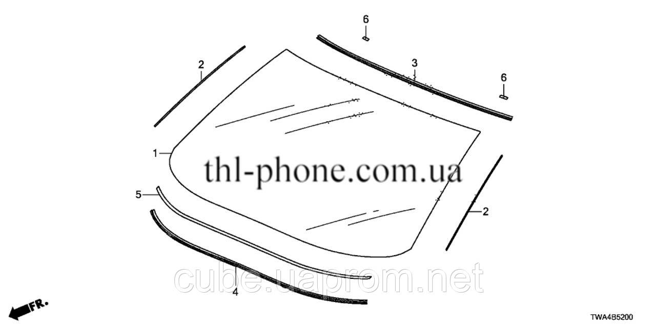 Accord X Molding, FR. Windshield. 73150-TVA-A01 10th молдинг лобового стекла 73150 TVA A01 Honda