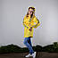 Жіноча туніка з довгим рукавом, з пояском, вишивка - дзвіночки, тканина онікс, колір - жовтий, фото 6