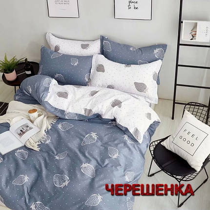 Полуторний набір постільної білизни 150*220 з Бязі "Gold" №154620AB Черешенка™, фото 1