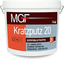 Акрилова штукатурка MGF Kratzputz 20, 25 кг камінцева