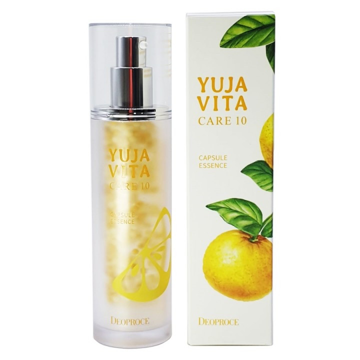 Омолоджувальна капсульна есенція з цитроном для обличчя Deoproce Yuja Vita Care 10 Capsule Essence 50 г