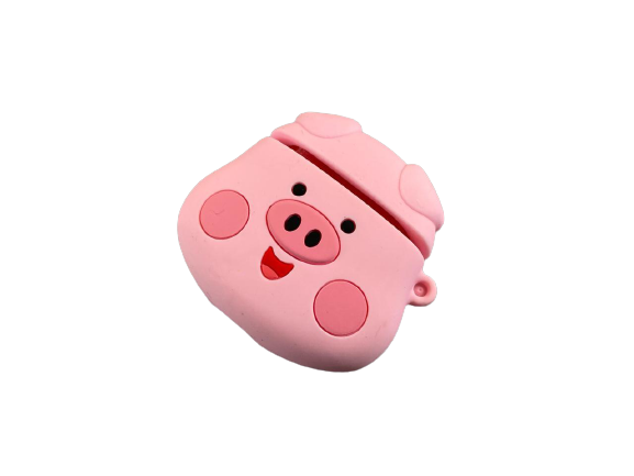 Чохол для навушників AirPods 1/2 порося рожеве, фото 1