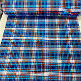 Фланель (байка) у блакитну клітку, ширина 150 см, фото 2