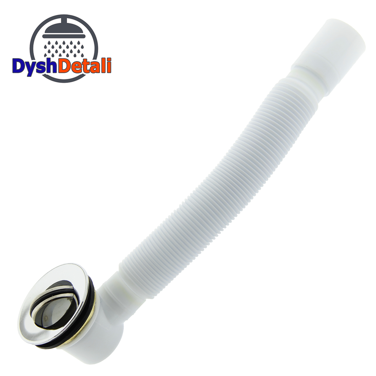 Донний клапан з гофрой, сифон для душової кабіни (ПУ 01г)