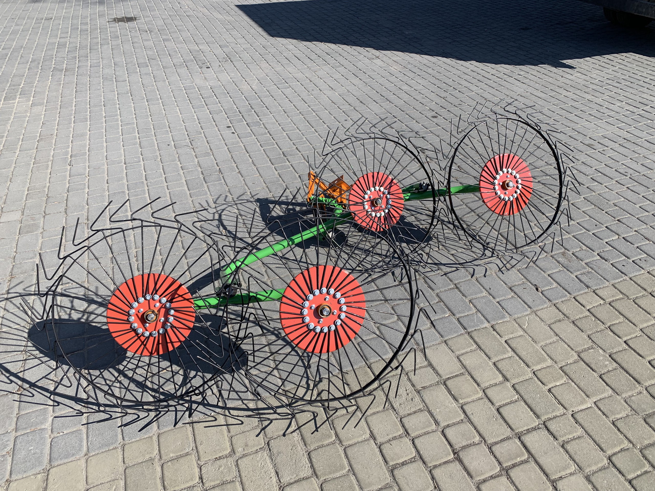 Граблі "Сонячко" до мотоблока 4 колеса під подушку, фото 1