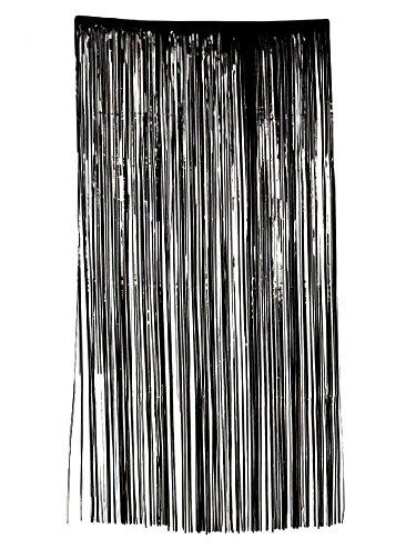 Фольгована шторка "Смужка" чорна (1х2м.) 1шт.