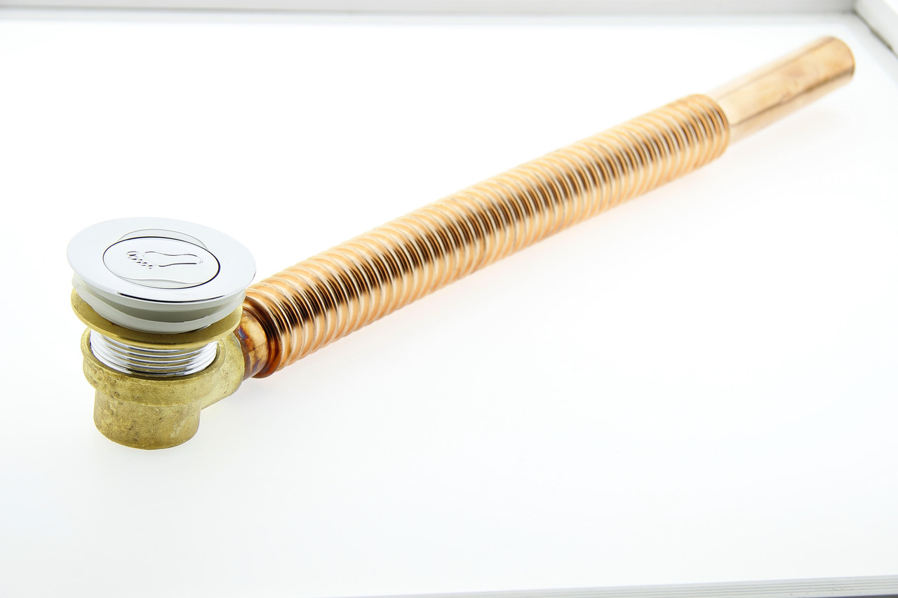 Донный клапан латунь с латунной гофрой, сифон для душевой кабины ( ПУ 01ЛГ ) - фото 2 - id-p1363111335