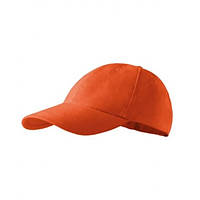 Кепка с козырьком Malfini 6P, бейсболка мужская или женская, шестинклинка, оранжевая