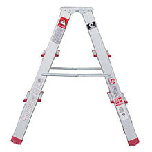 Драбина алюмінієва двостороння 3 ступені, висота 660 мм INTERTOOL LT-1103
