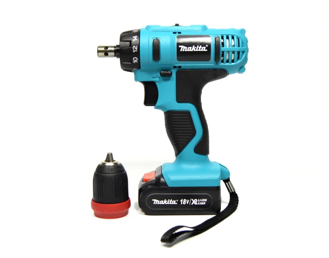 Акумуляторний шурупокрут Makita 550 DWE 18 V 4 А/год з DFR патроном у кейсі, фото 1