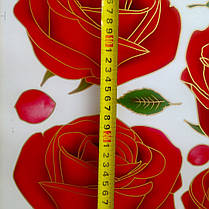Наклейка на стіну, вікна, вітрину, наклейки на шафу "Червоні Троянди на Валентинів день ", 98*147см (лист 45*60см), фото 2