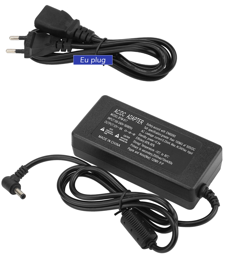 Блок живлення (адаптер) LEDTech 12v 8a 96w, 12в 8а 96вт розетковий у пластиковому корпусі