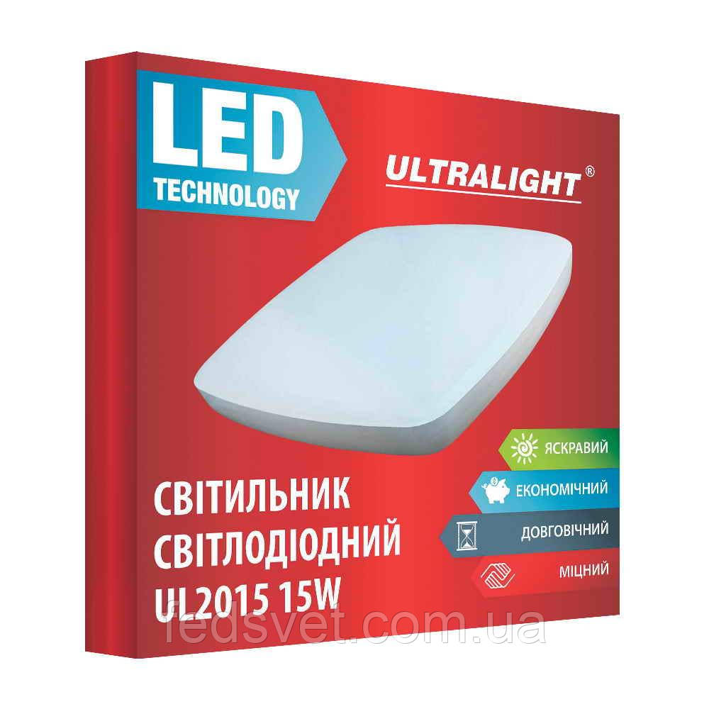 Світильник світлодіодний ULTRALIGHT UL2015 15 W 4100 K, фото 1