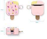 Чохол для навушників AirPods 1/2 Ice Cream (морозиво ескімо) рожевий, фото 5