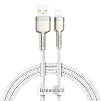 USB кабель Lightning Baseus Cafule Series Metal Data Cable |1M, 2.4A|. White