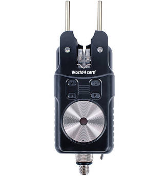 Електронний сигналізатор клювання без прив’язки World4Carp FA214, синій, регулювання тону, чутливості