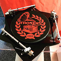 Антистатический мат из войлока Thorens Felt mat, 300мм, красно-черный (art.236726)