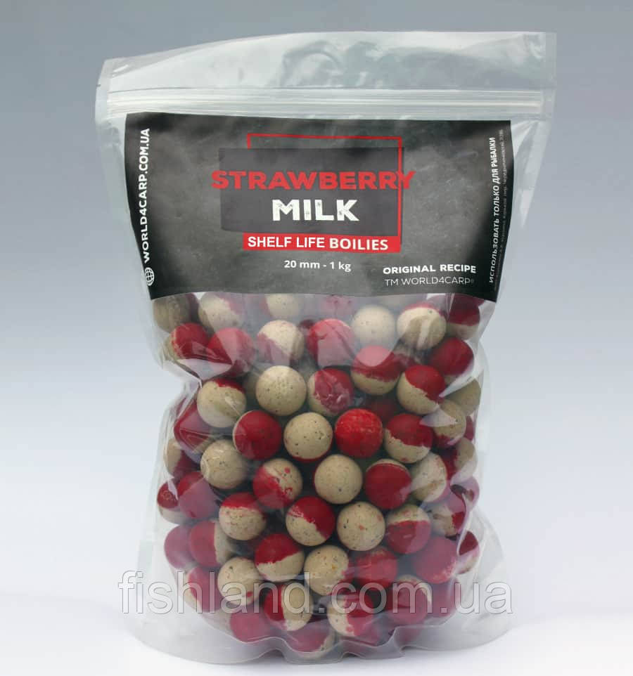 Бойли варені Strawberry & Milk, 1кг 20,0 мм