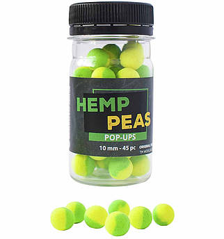 Плаваючі бойли Hemp & Peas (конопля-горох) 10,0 мм