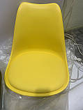 Стілець пластик Milan В (Мілан) жовтий 14 з м'якою сидушкою, фото 3