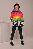 Весняна куртка на дівчинку «Веселка», принт/1, фото 6