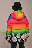 Весняна куртка на дівчинку «Веселка», принт/1, фото 7