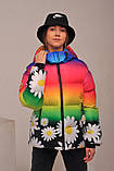 Весняна куртка на дівчинку «Веселка», принт/1, фото 3