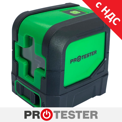 PROTESTER LL102G. Лазерний рівень нівелір, будівельний, побутової, для будинку, зелений промінь 2 лінії, фото 1