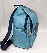 Рюкзак міський молодіжний жіночий модний бірюзовий невеликий 30*24 см Dolly 377, фото 3