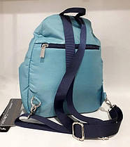 Рюкзак міський молодіжний жіночий модний бірюзовий невеликий 30*24 см Dolly 377, фото 5