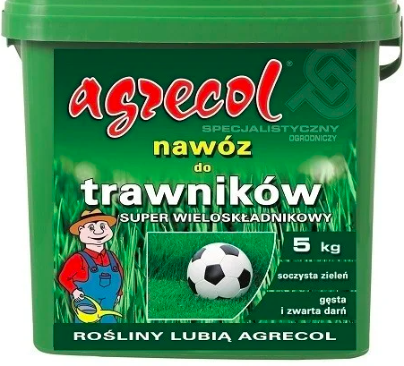 Добриво Agrecol для газонів SUPER багатокомпонентне 5 кг NPK 20-5-9,4