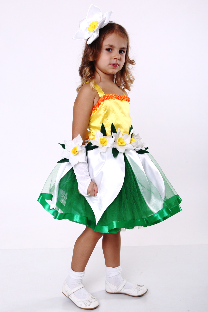 Дитячий карнавальний костюм Нарцис для дівчаток від 5 до 8 років, фото 1