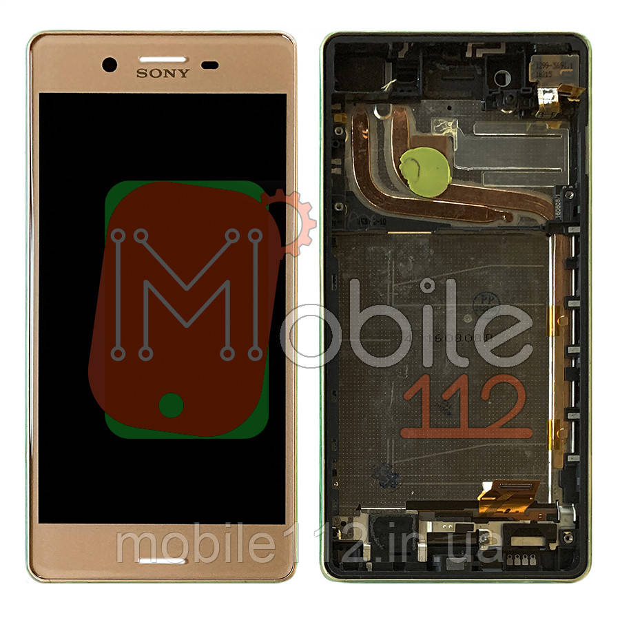 Экран (дисплей) Sony Xperia X F5121 F5122, X Perfomance F8131 F8132 + тачскрин розовый ориг. Китай в рамке X