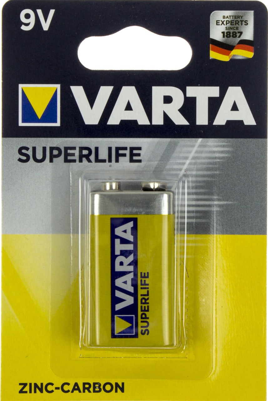 Батарейка Varta 6F22/1bl Superlife крона(10)(50)