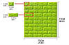 3Д панель під цеглу самоклеюча шпалери 3D самоклейка 700х770х3 мм бежевий, фото 9