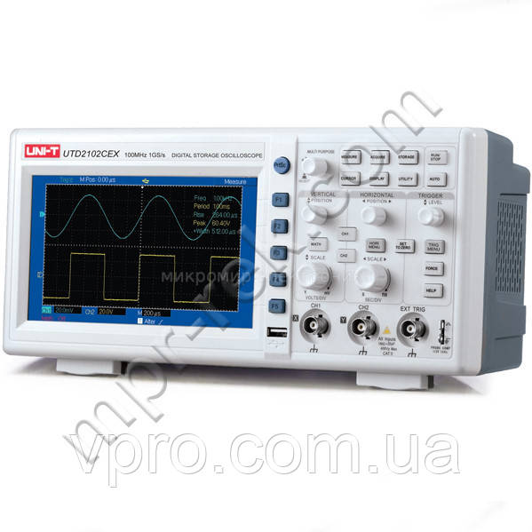 Двоканальний осцилограф 100МГц UNI-T UTD2102CEX (UTDM12102CEX)