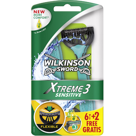Станок Wilkinson Xtreme3 Sensitive (8) одноразовий
