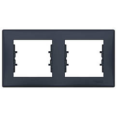 Рамка 2-поста SEDNA антрацит SDN5800370