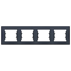 Рамка 4-поста SEDNA антрацит SDN5800770