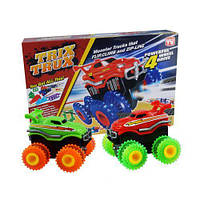 Игрушечный трек Trix Trux с 2 машинками Монстр Трак, детский гоночный автотрек