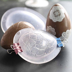 3Д форма для створення шоколадних яєць, молд для шоколаду 3d Яйце