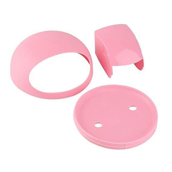 Настінний підвісний утримувач для зубних щіток, пасти, туалетного приладдя, Рожевий