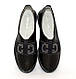 Комфортні дитячі туфлі для дівчаток чорного кольору на гумці, шкільні дитячі туфлі, фото 6