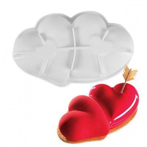 Силіконова форма для евродесертов Empire ПАРА СЕРДЕЦЬ (200406)