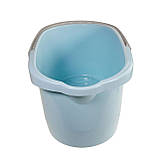 Відро міцне пластикове для вологого прибирання 15 л для будь-яких типів швабр, Блакитний, фото 3