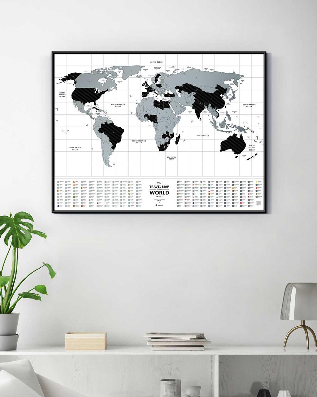 Скретч Карта Світу Travel Map World Flags