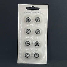 Очки об'ємні Акрилові для іграшок 22 мм Колір сірий упаковка 8 шт