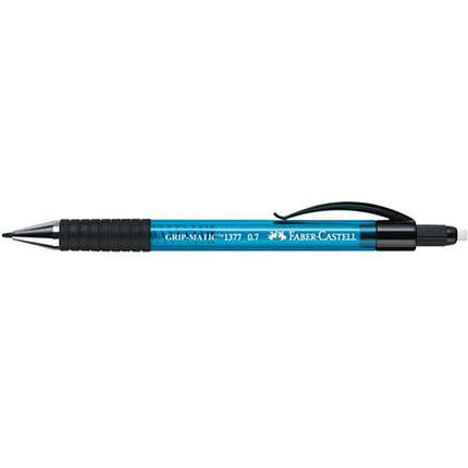 Олівець механічний Faber_Castell 137751 синій 0,7 мм G "Grip-Matic" автоподача грип, ластик, проз.корп, фото 1
